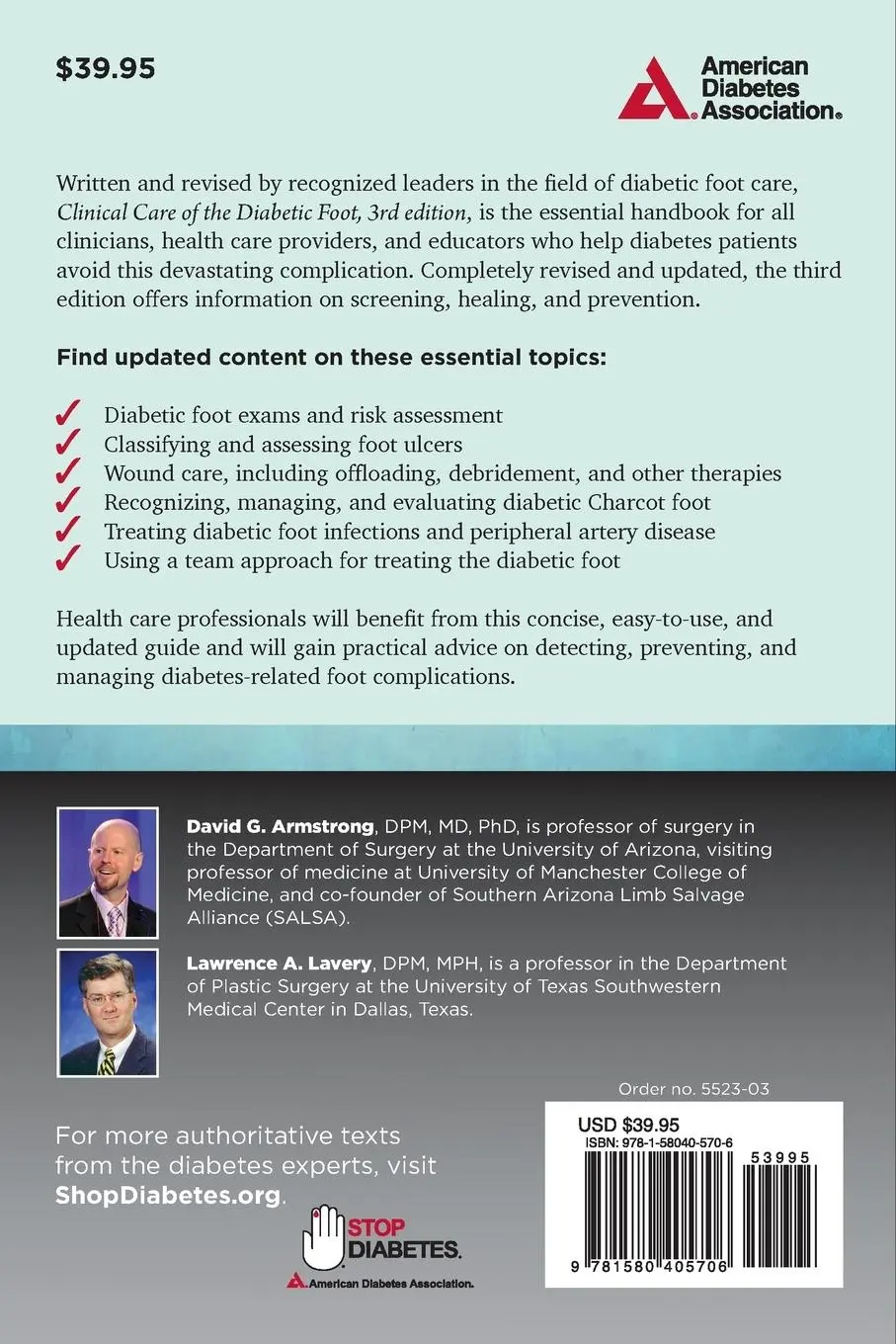Rückseite: 9781580405706 | Clinical Care of the Diabetic Foot | David G. Armstrong (u. a.) | Buch