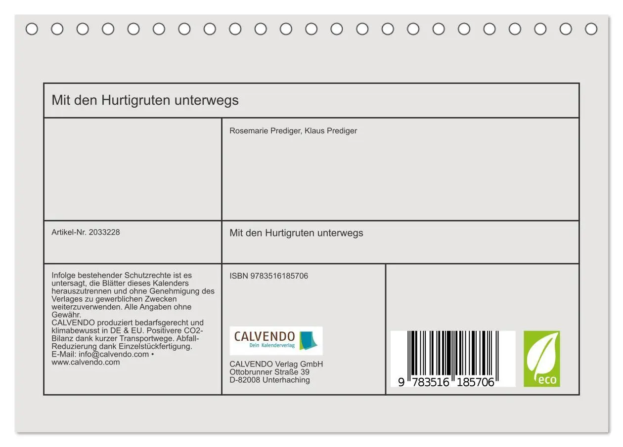 Bild: 9783516185706 | Mit den Hurtigruten unterwegs (Tischkalender 2026 DIN A5 quer),...