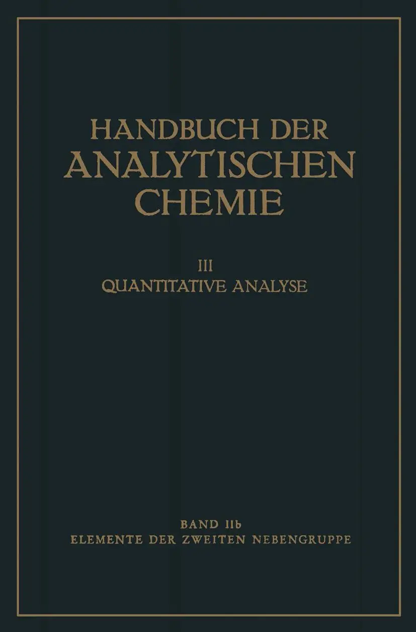 Cover: 9783662235706 | Elemente der Zweiten Nebengruppe | Zink · Cadmium · Quecksilber | Buch