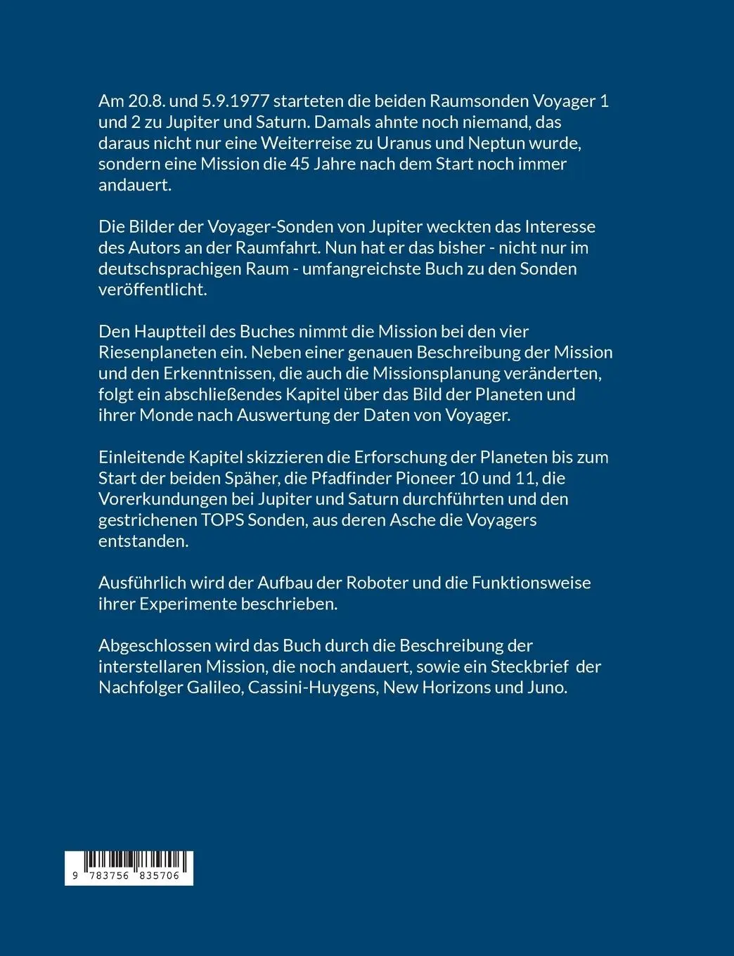 Rückseite: 9783756835706 | Voyagers Grand Tour | Eine Reise zu den Gasriesen und darüber hinaus