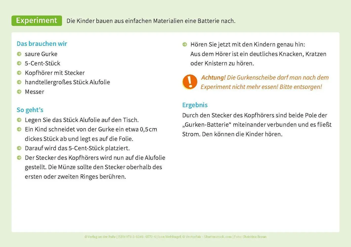 Bild: 9783834665706 | Gemeinsam für den Klimaschutz! Energie | Christina Braun | Box | 32 S.