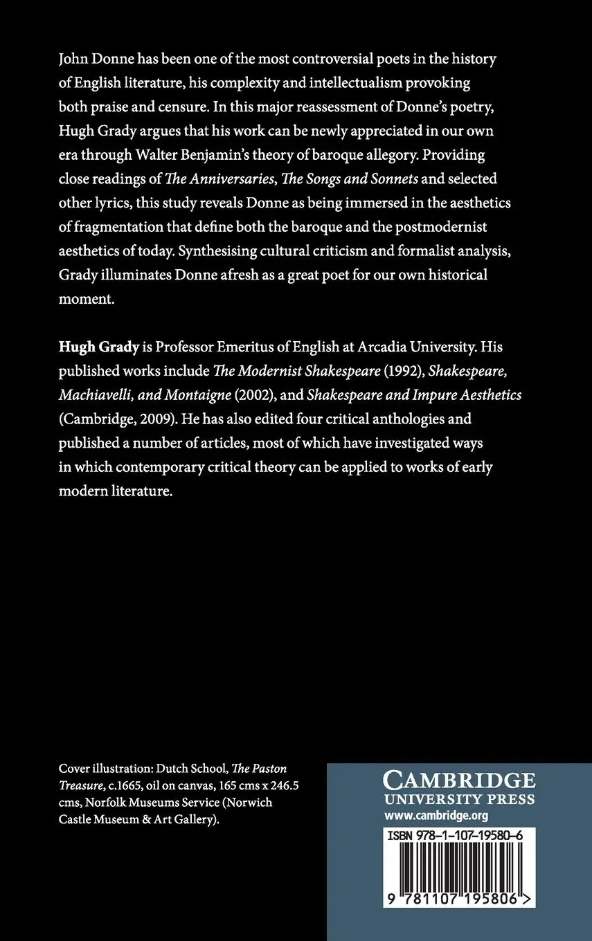 Rückseite: 9781107195806 | John Donne and Baroque Allegory | Hugh Grady | Buch | Gebunden | 2020