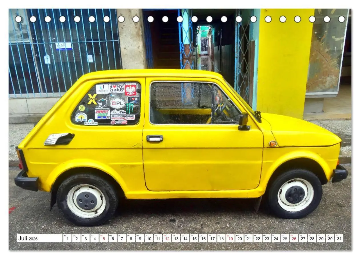 Bild: 9783457775806 | Polski Fiat 126p - Kult auf Kuba (Tischkalender 2026 DIN A5 quer),...