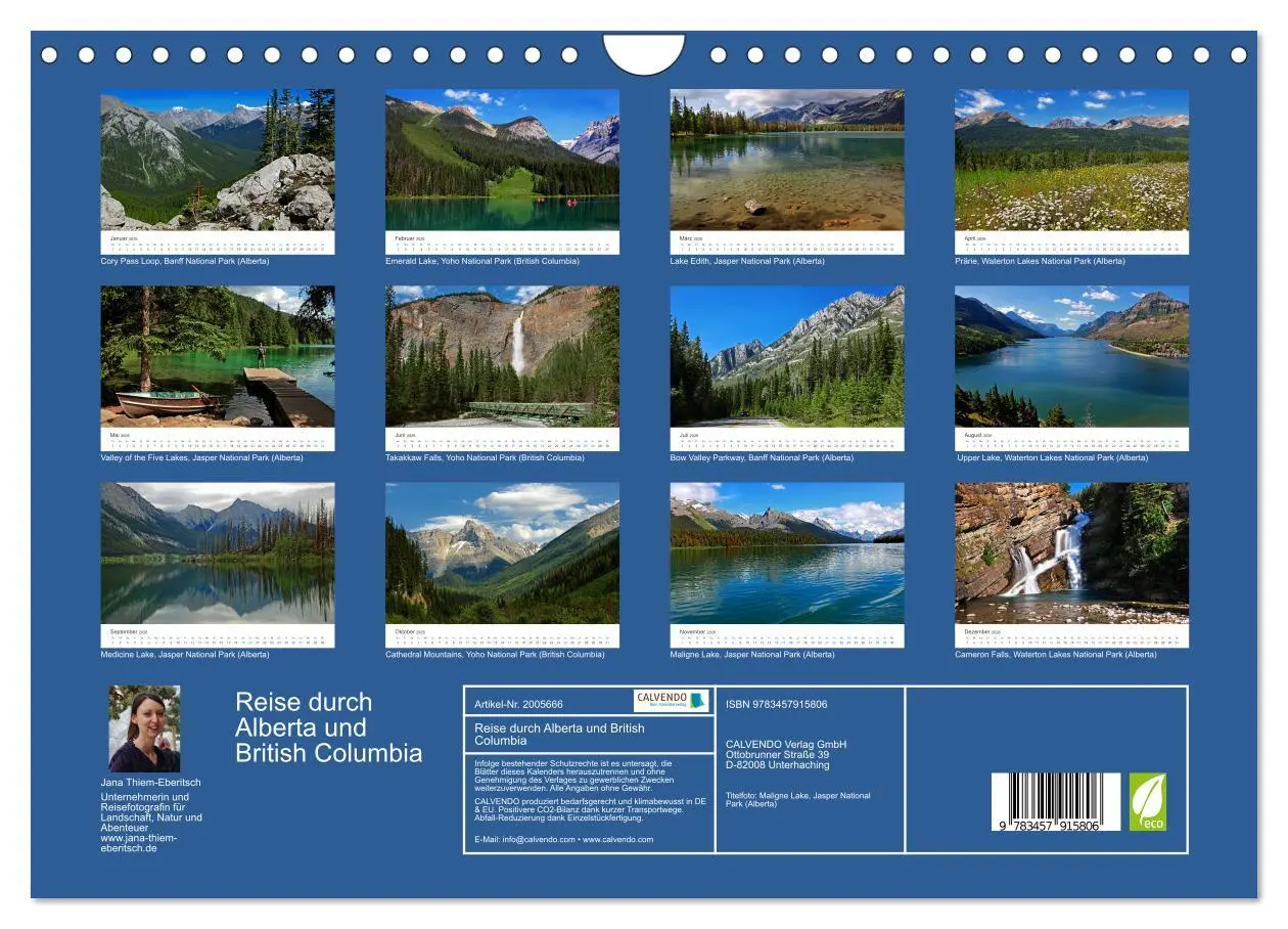 Bild: 9783457915806 | Reise durch Alberta und British Columbia (Wandkalender 2026 DIN A4...