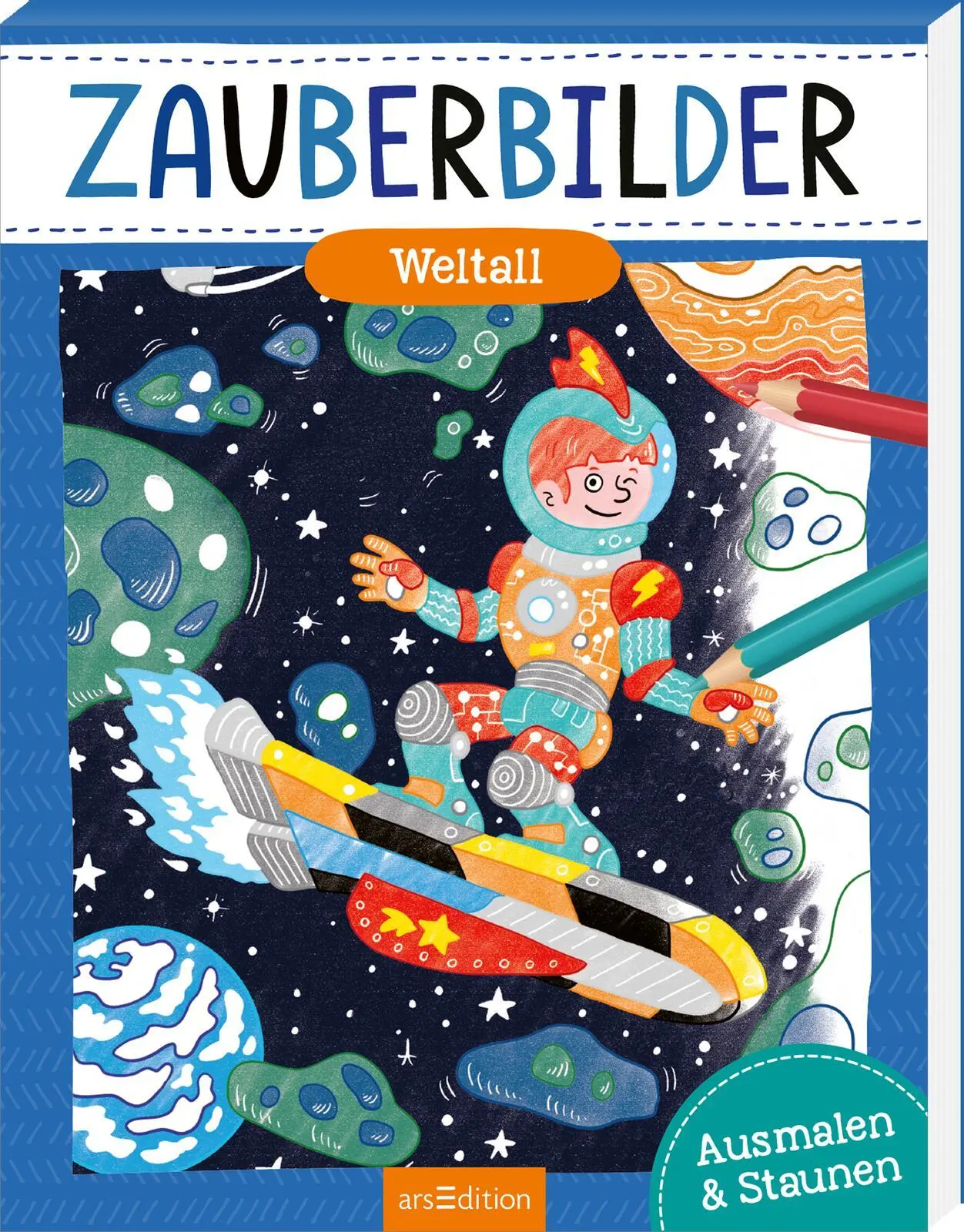 Cover: 9783845855806 | Zauberbilder - Weltall | Ausmalen &amp; Staunen | Sebastian Coenen | Buch
