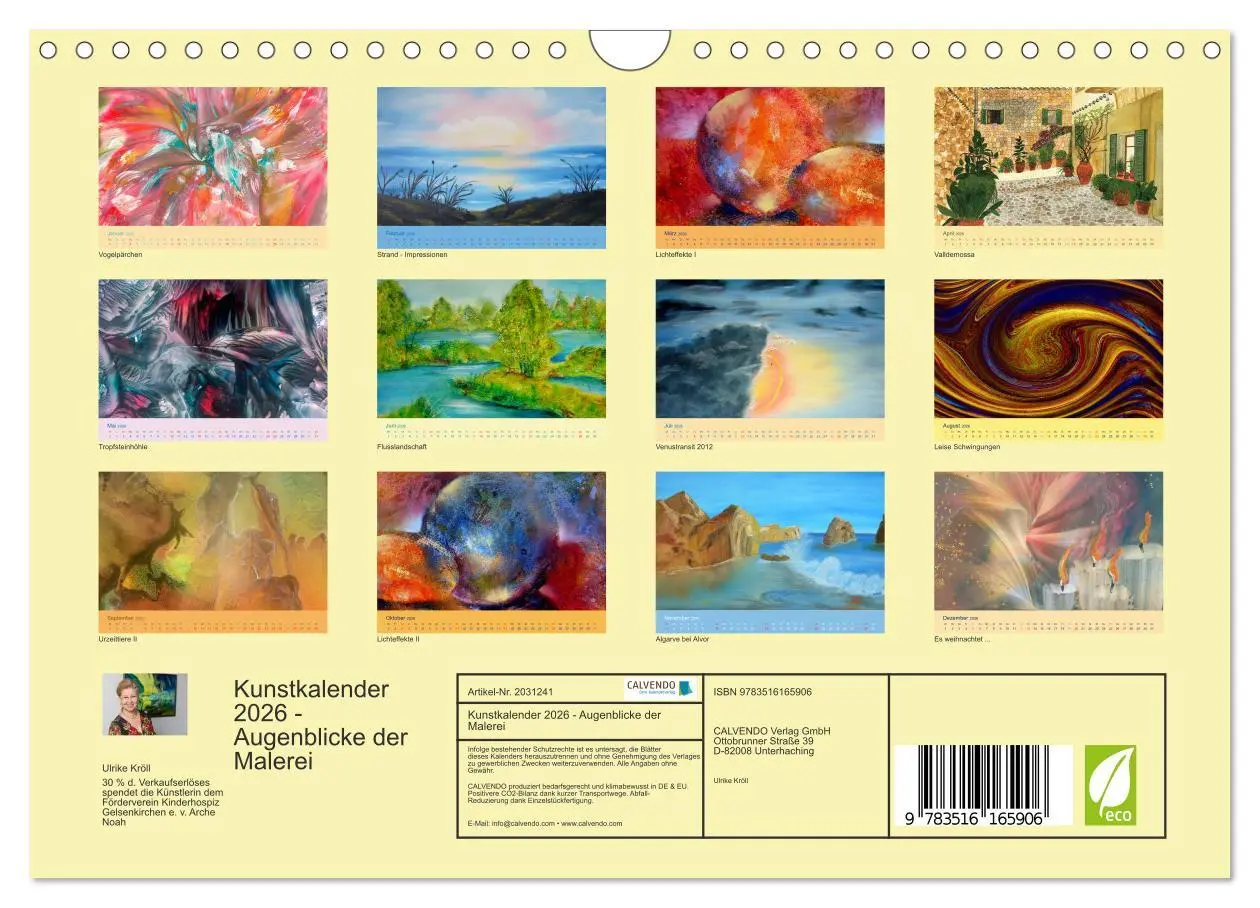 Bild: 9783516165906 | Kunstkalender 2026 - Augenblicke der Malerei (Wandkalender 2026 DIN...