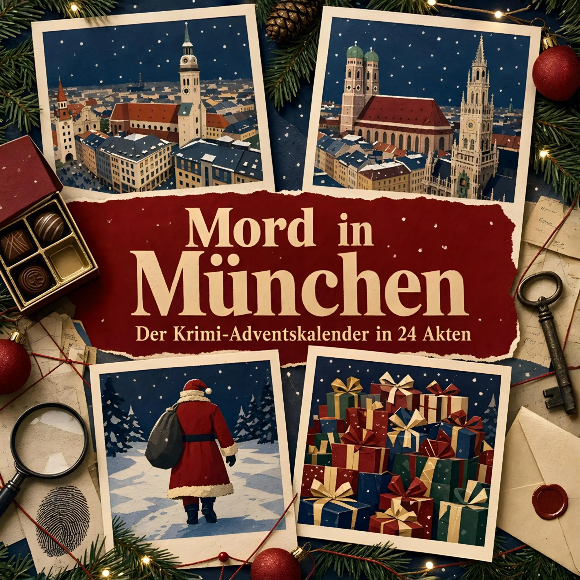 Cover: 9783696115906 | Mord in München | Der Krimi-Adventskalender in 24 Akten | Nora Weber