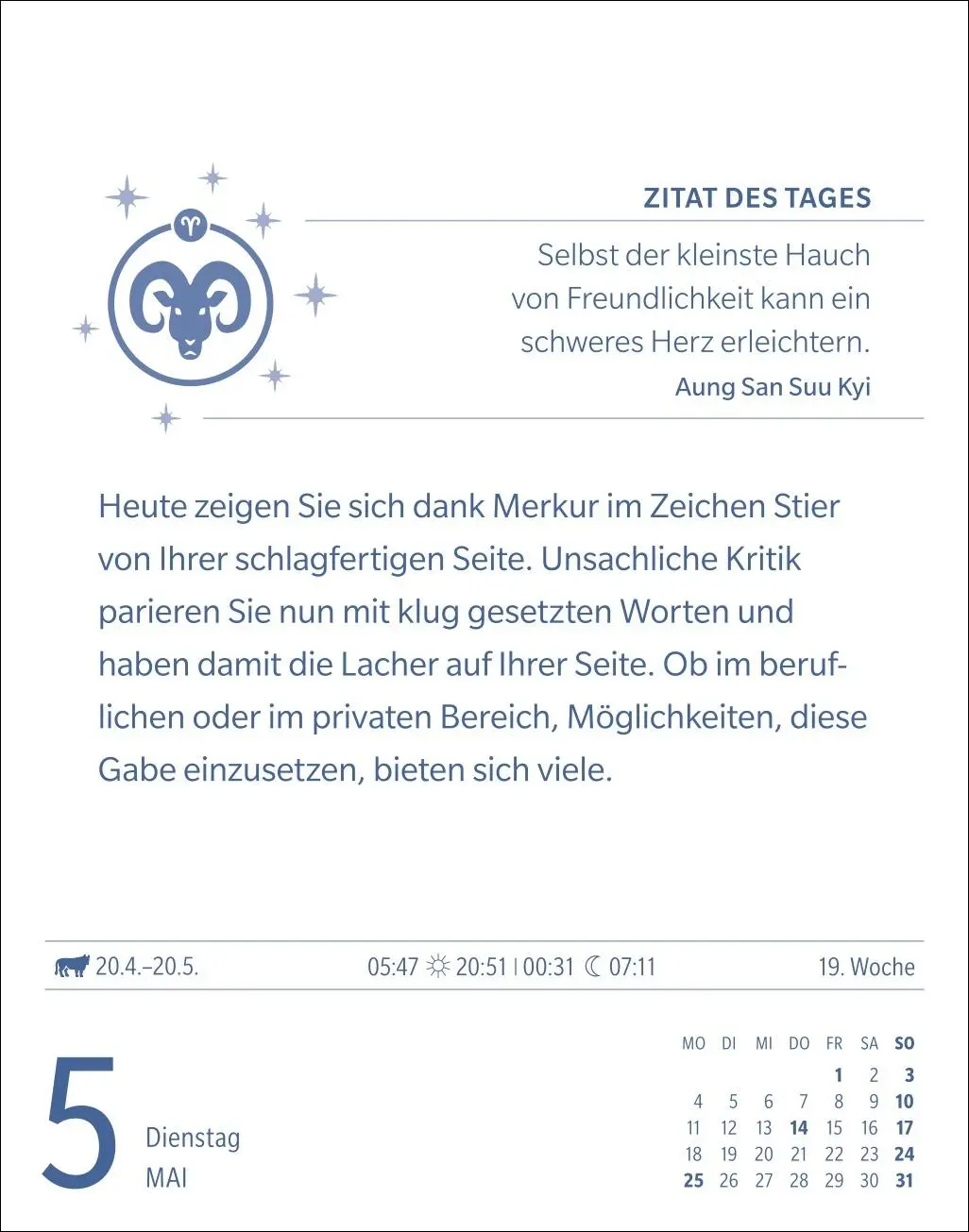 Bild: 9783840035906 | Widder Sternzeichenkalender 2026 - Tagesabreißkalender - Ihr...