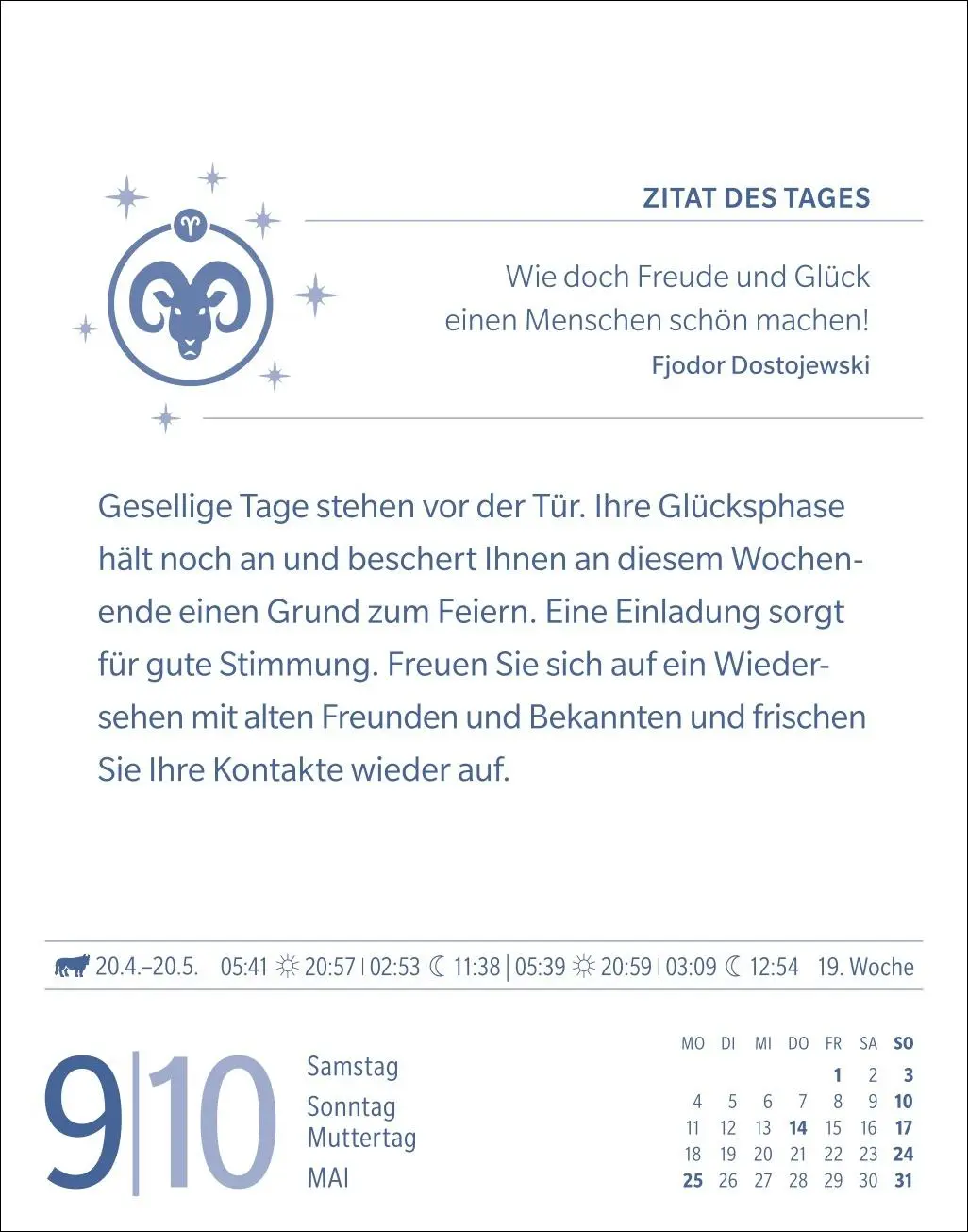 Bild: 9783840035906 | Widder Sternzeichenkalender 2026 - Tagesabreißkalender - Ihr...