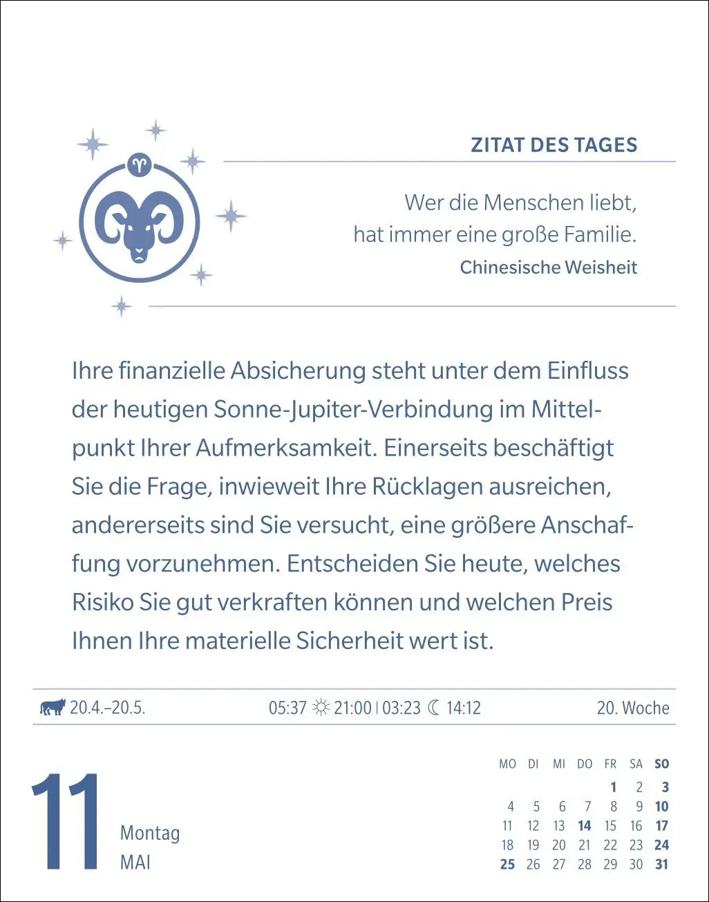 Bild: 9783840035906 | Widder Sternzeichenkalender 2026 - Tagesabreißkalender - Ihr...