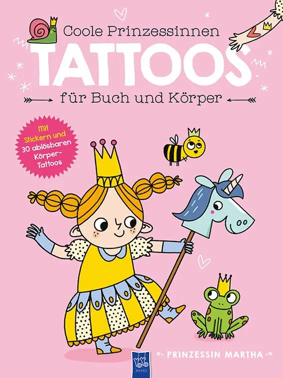 Cover: 9789464545906 | Coole Prinzessinnen Tattoos für Buch und Körper - Prinzessin Martha