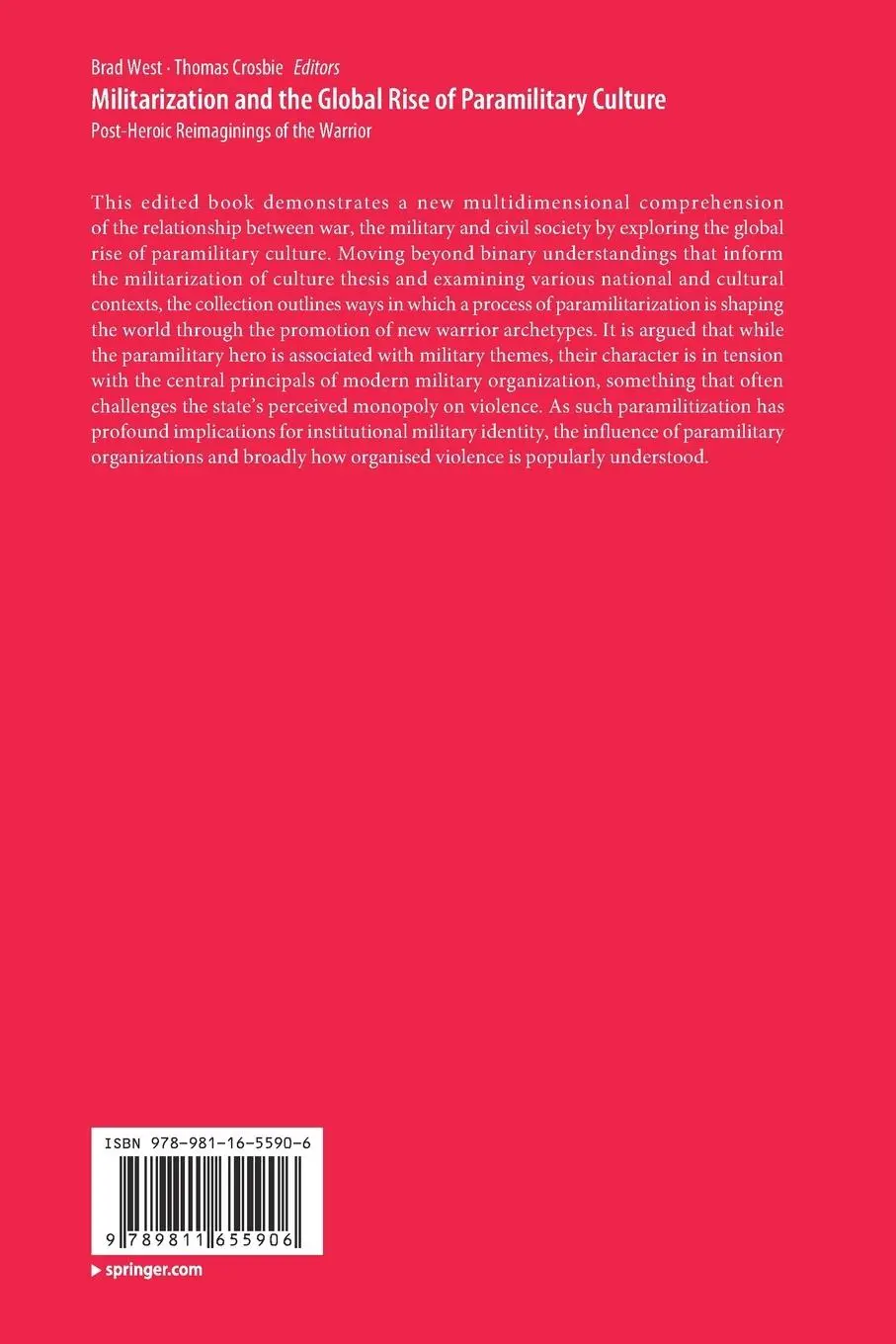 Rückseite: 9789811655906 | Militarization and the Global Rise of Paramilitary Culture | Buch | vi