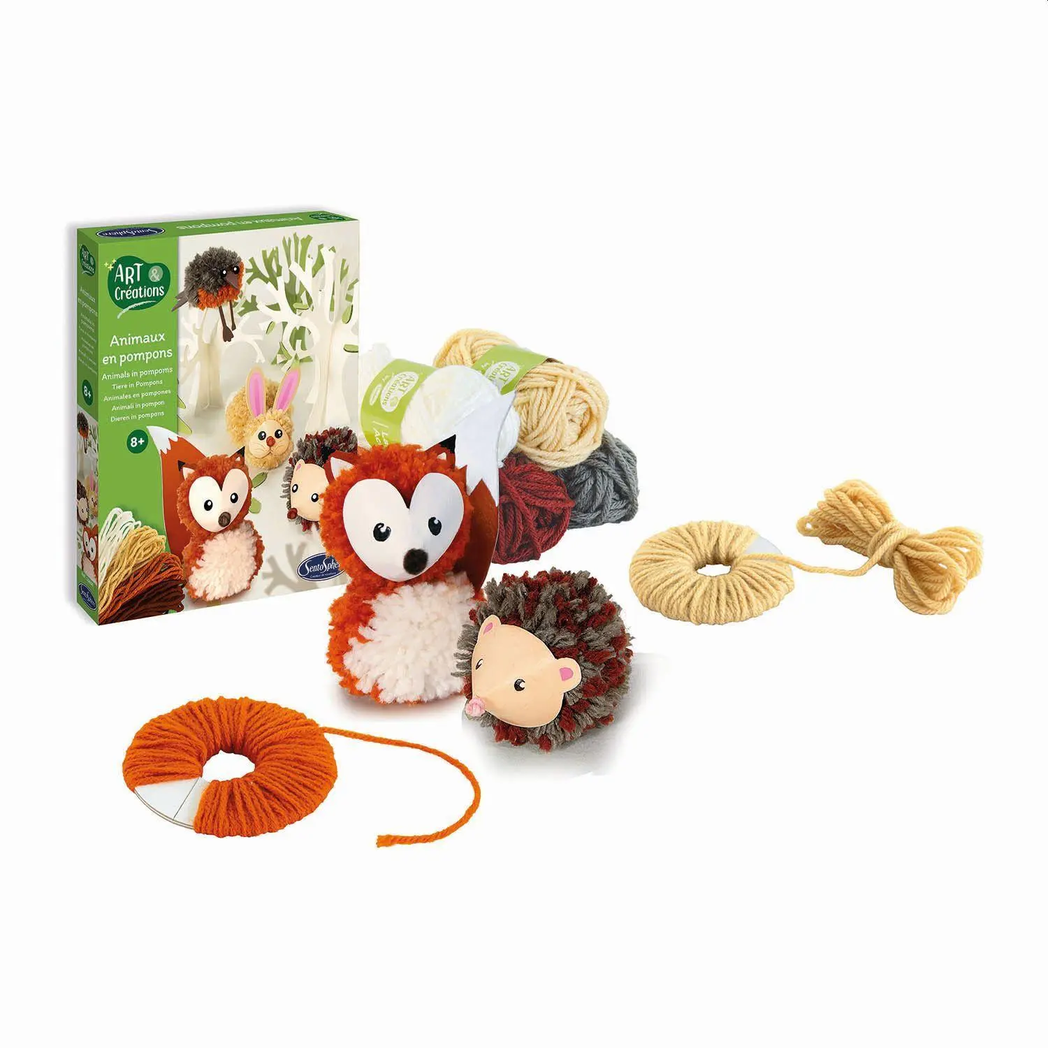 Bild: 3373910206006 | SENTOSPHERE - Bastelset Pompon Tiere | Sentosphere | Kit (Bastelset)