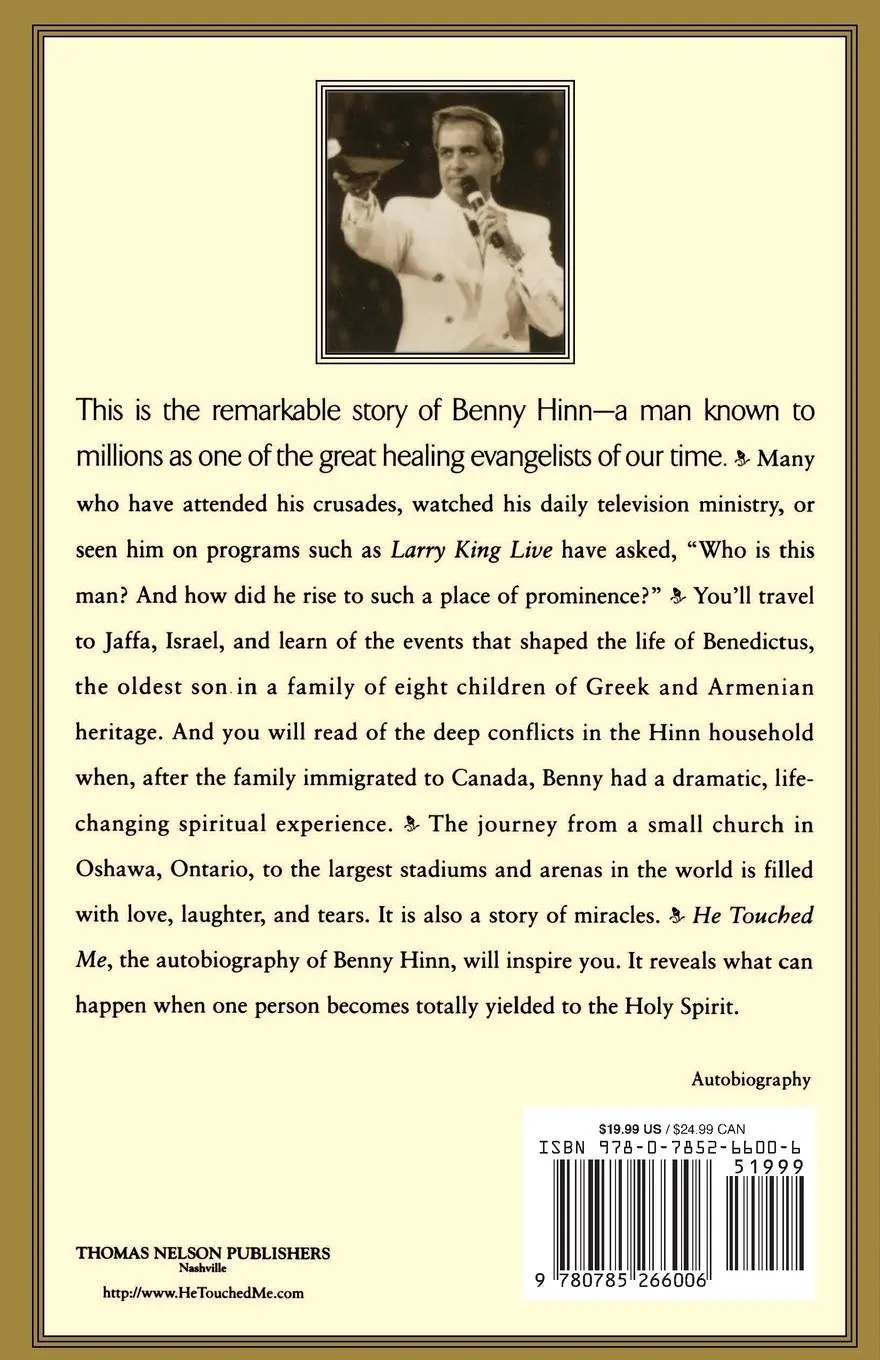 Rückseite: 9780785266006 | The He Touched Me | An Autobiography | Benny Hinn | Taschenbuch | 2003