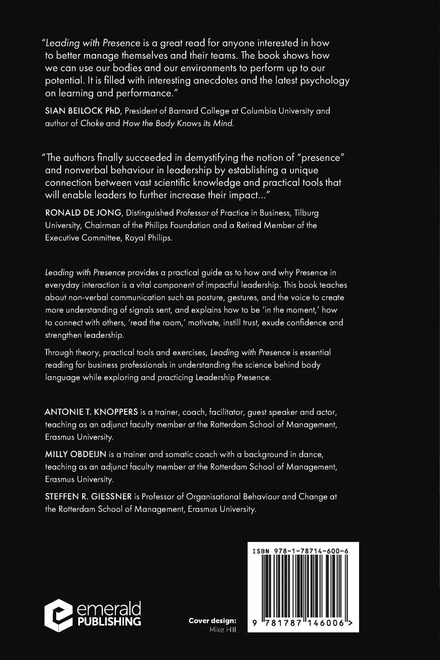 Rückseite: 9781787146006 | Leading with Presence | Antonie T. Knoppers (u. a.) | Taschenbuch