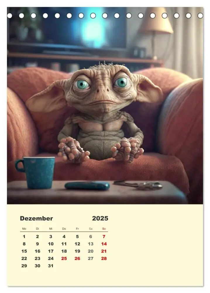 Bild: 9783435876006 | Kleine Gangster. Lustige Monster im Alltag (Tischkalender 2025 DIN...