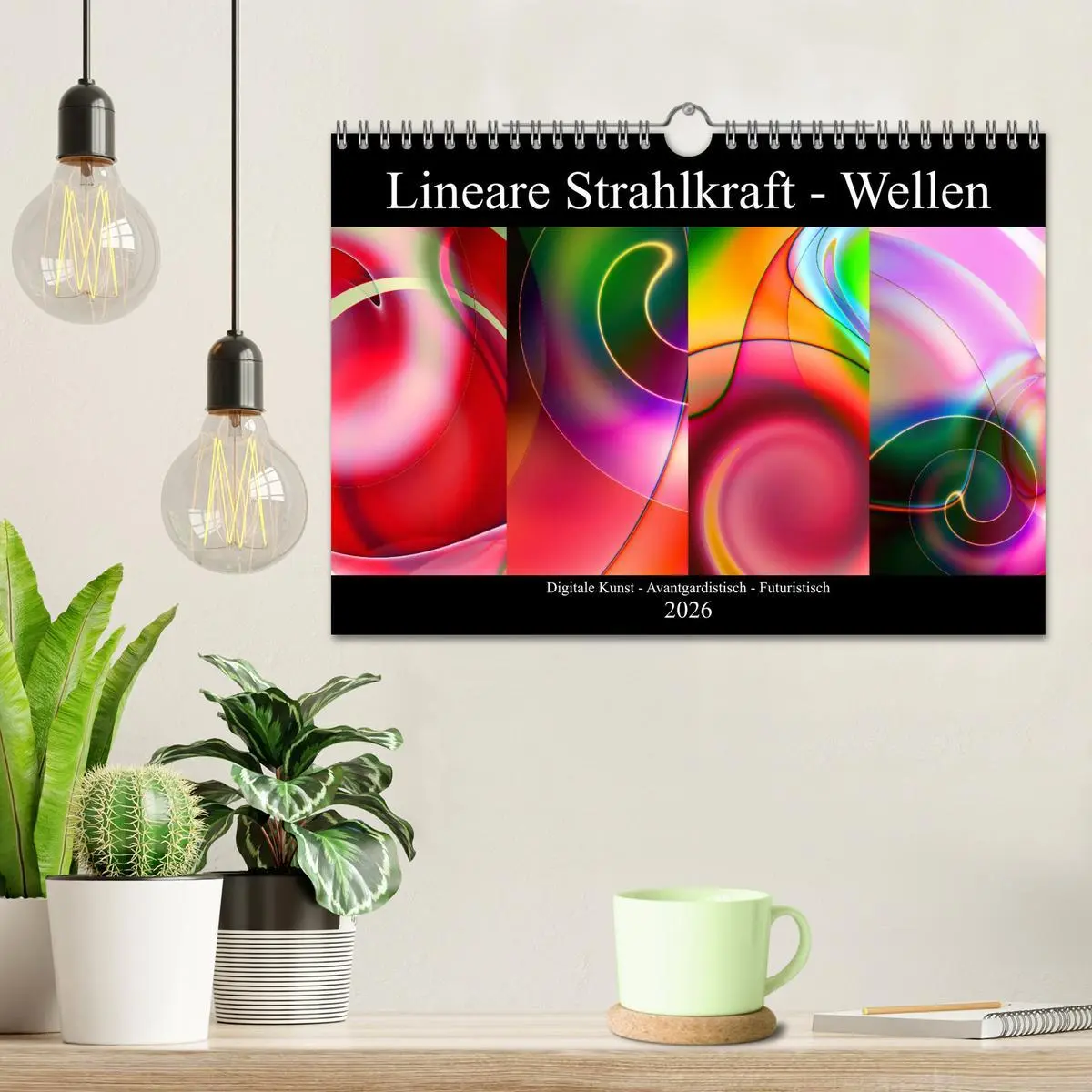 Bild: 9783457896006 | Lineare Strahlkraft - Wellen, Digitale Kunst (Wandkalender 2026 DIN...