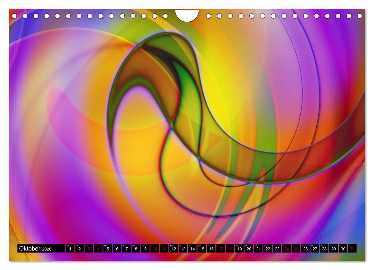 Bild: 9783457896006 | Lineare Strahlkraft - Wellen, Digitale Kunst (Wandkalender 2026 DIN...