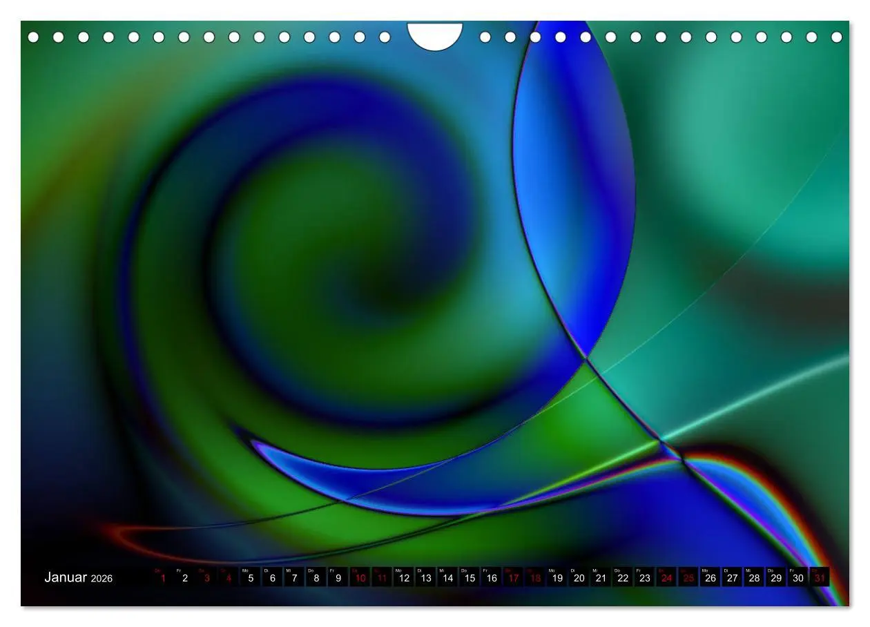 Bild: 9783457896006 | Lineare Strahlkraft - Wellen, Digitale Kunst (Wandkalender 2026 DIN...