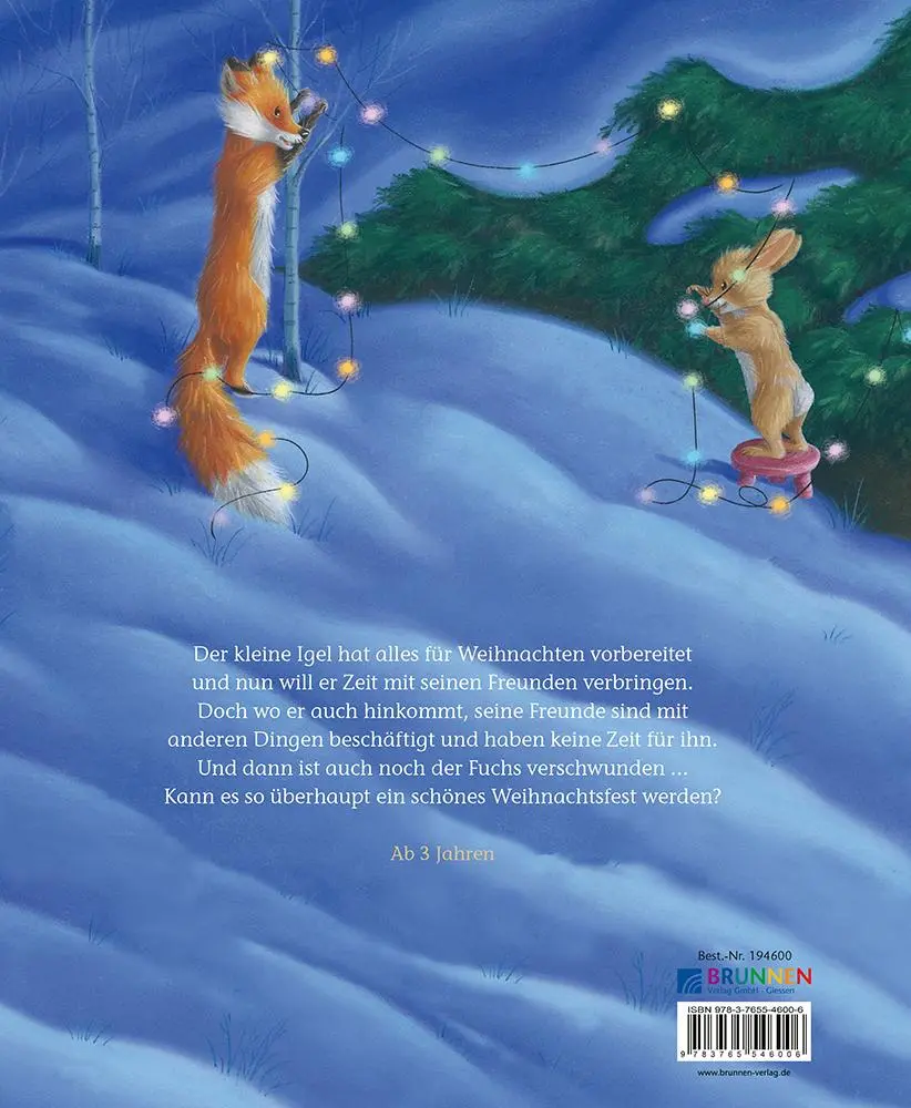 Rückseite: 9783765546006 | Der kleine Igel und der turbulente Weihnachtstag | M Christina Butler