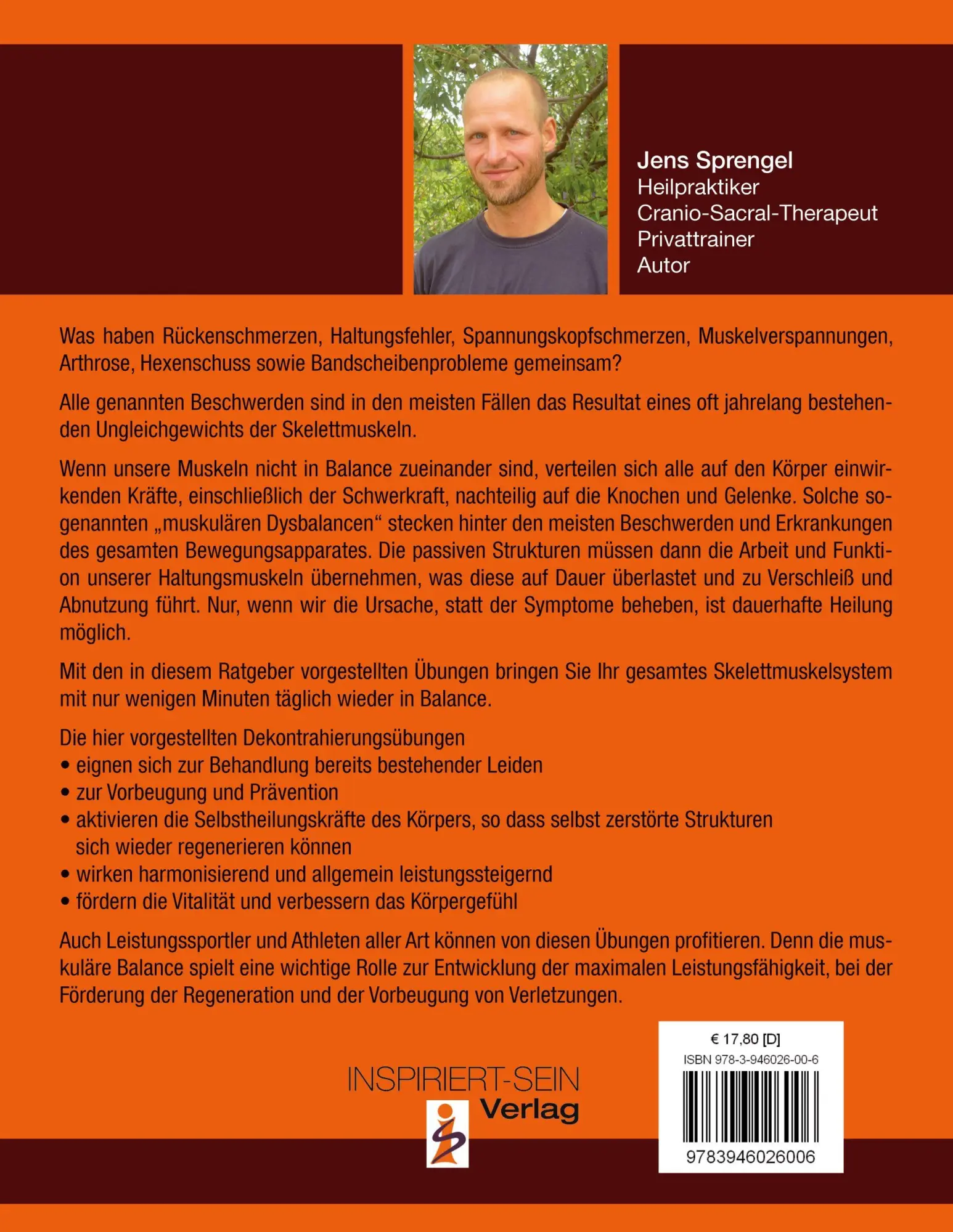 Rückseite: 9783946026006 | Rückenschmerzen selbst behandeln | Jens Sprengel | Taschenbuch | 2025