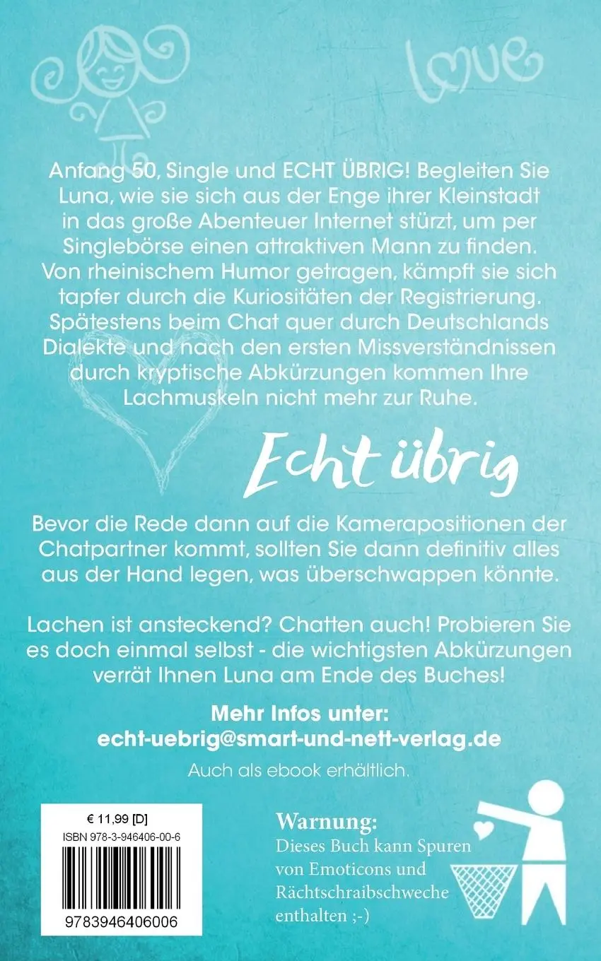 Rückseite: 9783946406006 | Echt übrig | Martina Jansen | Taschenbuch | 168 S. | Deutsch | 2015