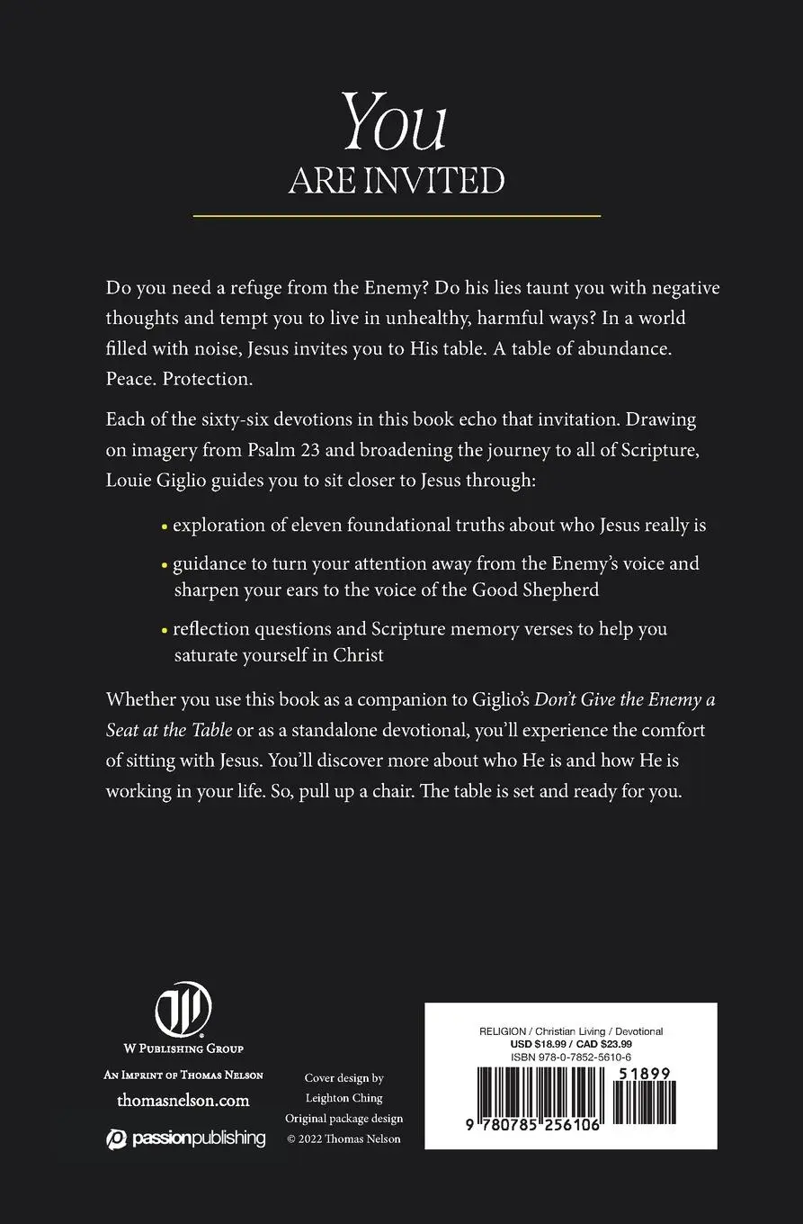 Rückseite: 9780785256106 | At the Table with Jesus Softcover | Louie Giglio | Taschenbuch | 2022