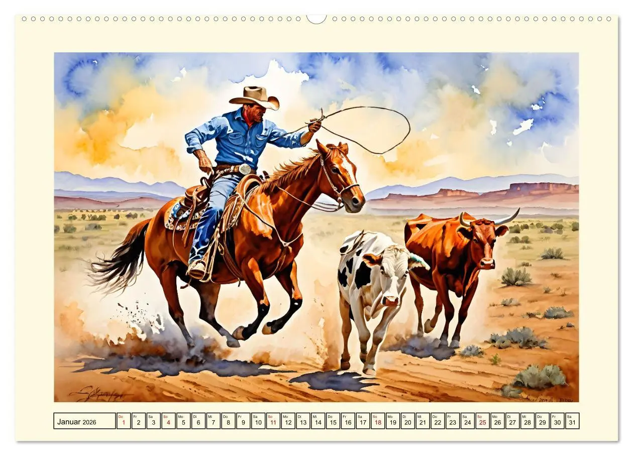 Bild: 9783457266106 | Nostalgie - der Wilde Westen (hochwertiger Premium Wandkalender...