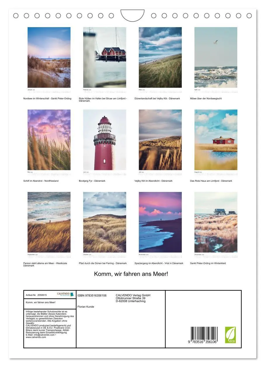 Bild: 9783516356106 | Komm, wir fahren ans Meer! (Wandkalender 2026 DIN A4 hoch),...