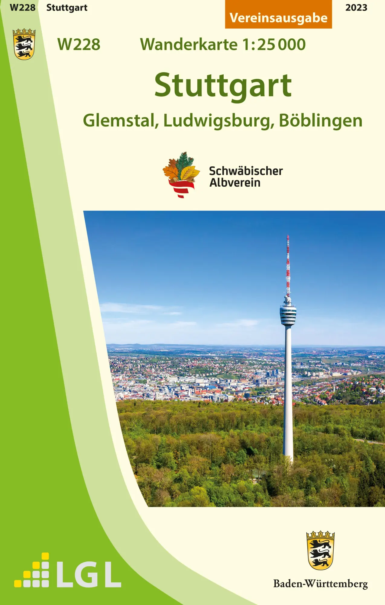 Cover: 9783947486106 | W228 Stuttgart - Glemstal, Ludwigsburg, Böblingen | V. | (Land-)Karte