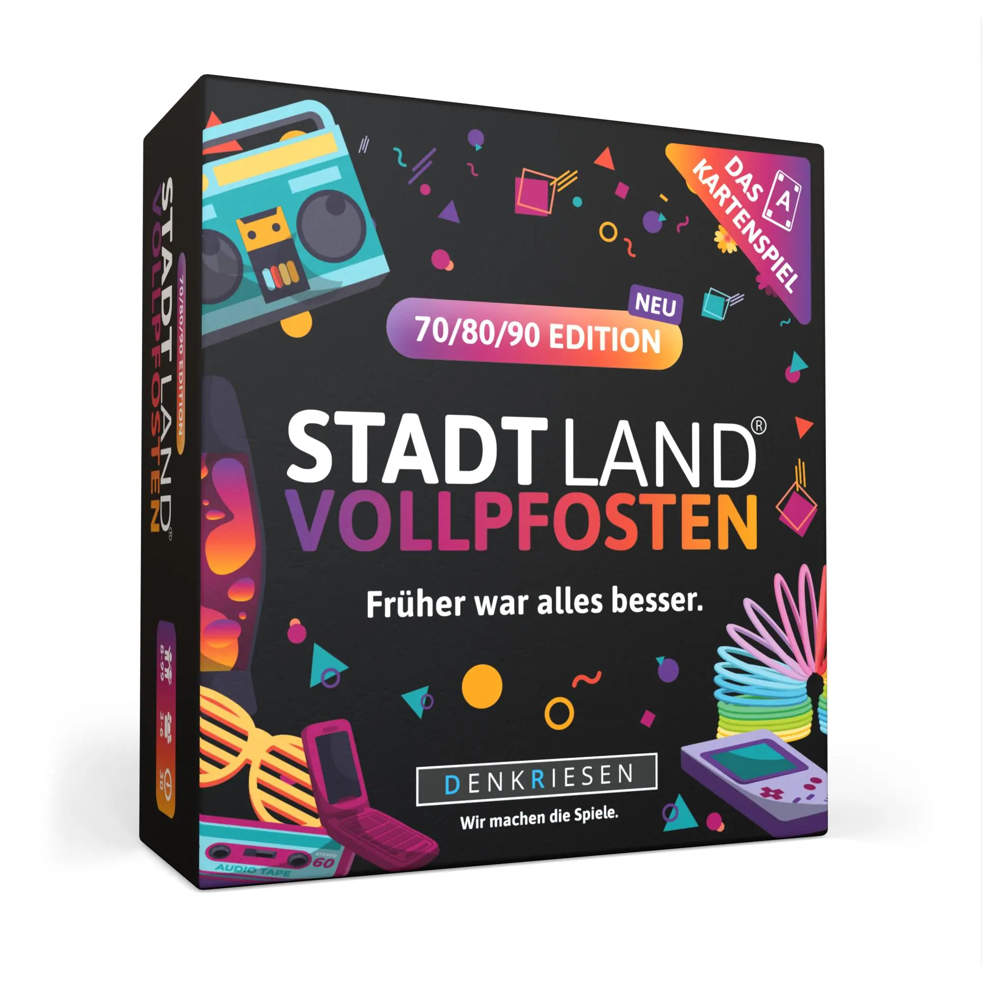 Cover: 4260528096206 | DENKRIESEN - STADT LAND VOLLPFOSTEN® - Das Kartenspiel - 70/80/90...