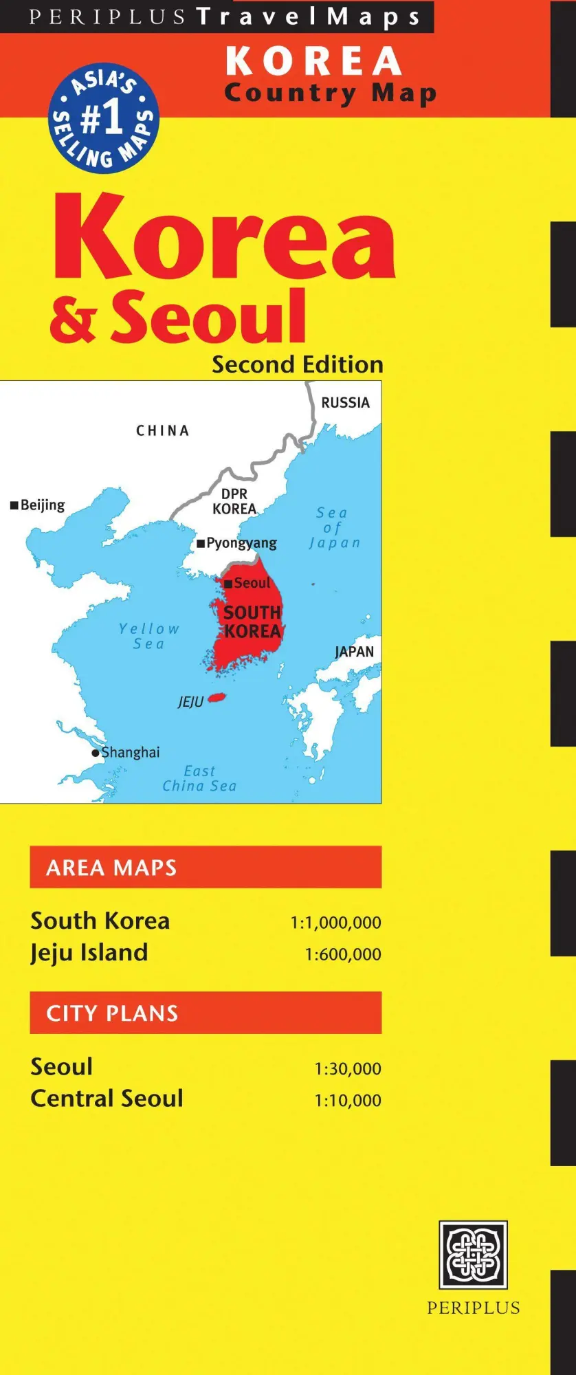 Cover: 9780794606206 | Periplus: Korea &amp; Seoul Country Map | Periplus Editors | (Land-)Karte