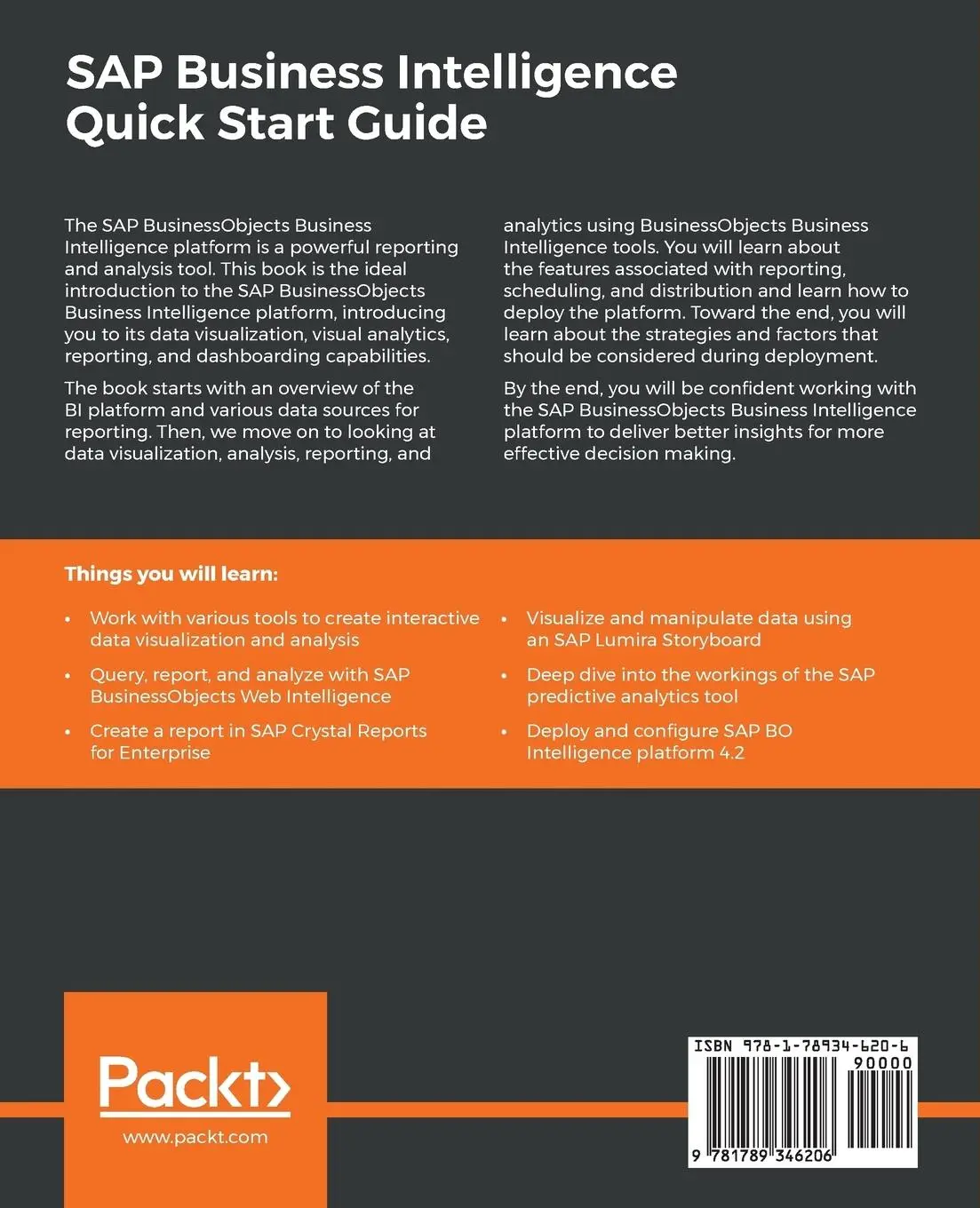 Rückseite: 9781789346206 | SAP Business Intelligence Quick Start Guide | Vinay Singh | Buch