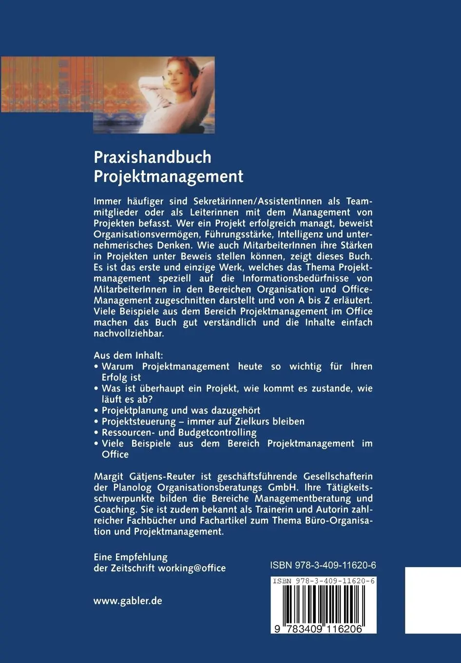 Rückseite: 9783409116206 | Praxishandbuch Projektmanagement | Margit Gätjens-Reuter | Taschenbuch