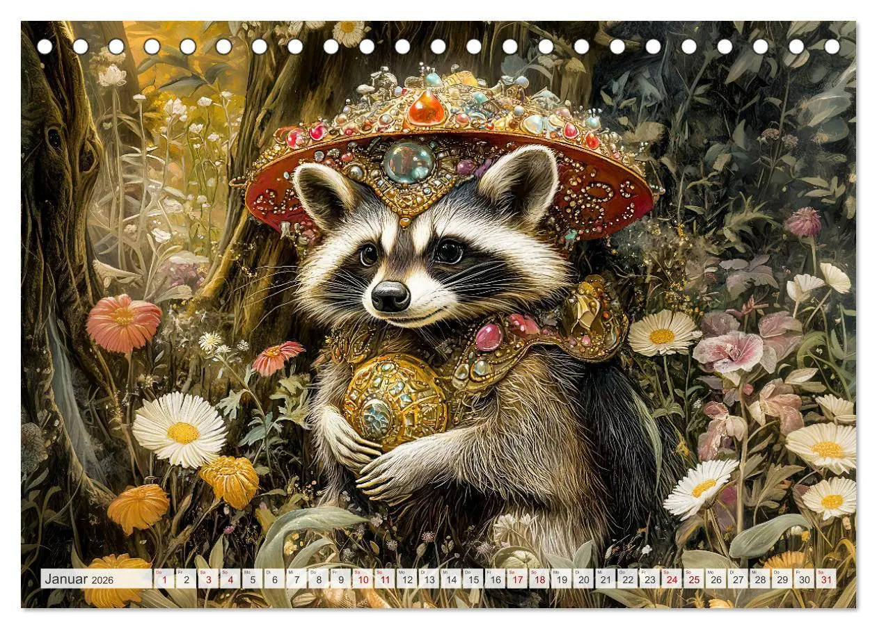 Bild: 9783457326206 | Magische Wesen im Zauberland - Fantasie-Tiere im Steampunk-Kalender...