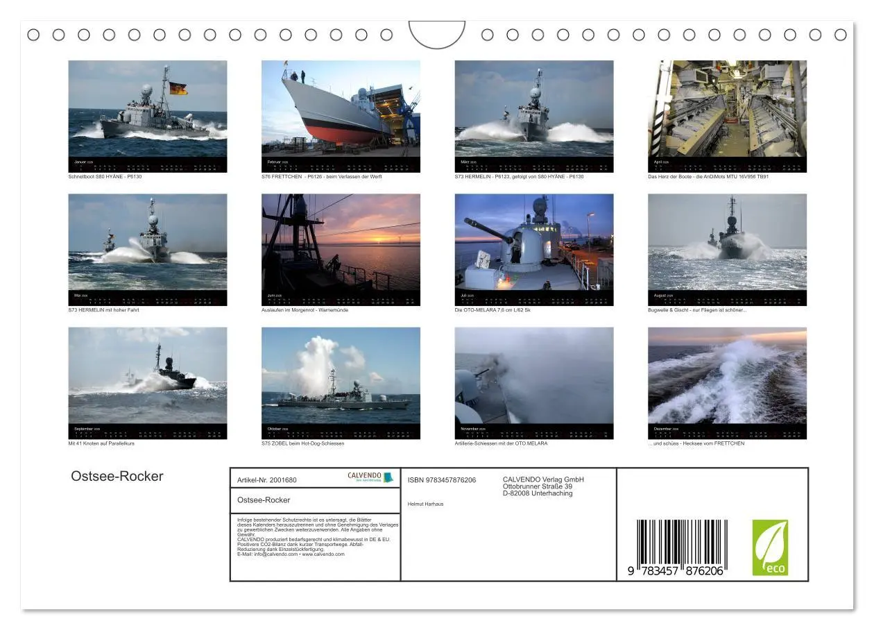 Bild: 9783457876206 | Ostsee-Rocker (Wandkalender 2026 DIN A4 quer), CALVENDO Monatskalender