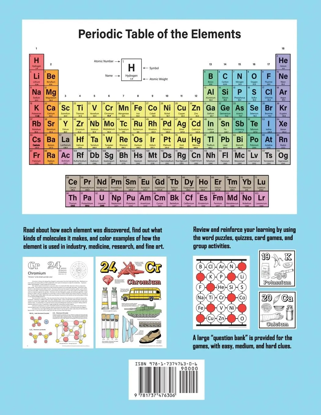 Rückseite: 9781737476306 | The Chemical Elements Coloring and Activity Book | McHenry | Buch