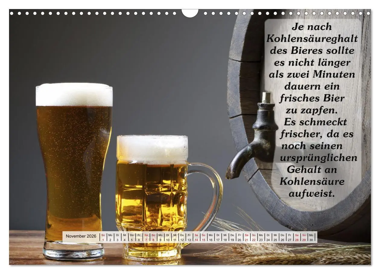 Bild: 9783457626306 | Wissenswertes über Bier (Wandkalender 2026 DIN A3 quer), CALVENDO...