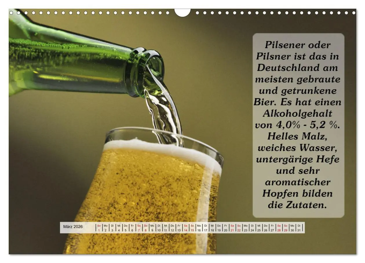 Bild: 9783457626306 | Wissenswertes über Bier (Wandkalender 2026 DIN A3 quer), CALVENDO...
