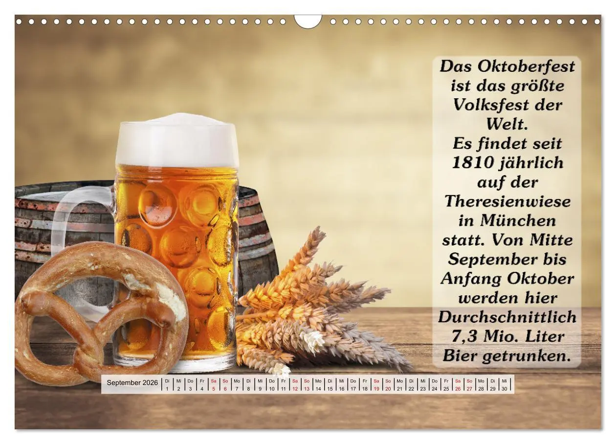 Bild: 9783457626306 | Wissenswertes über Bier (Wandkalender 2026 DIN A3 quer), CALVENDO...