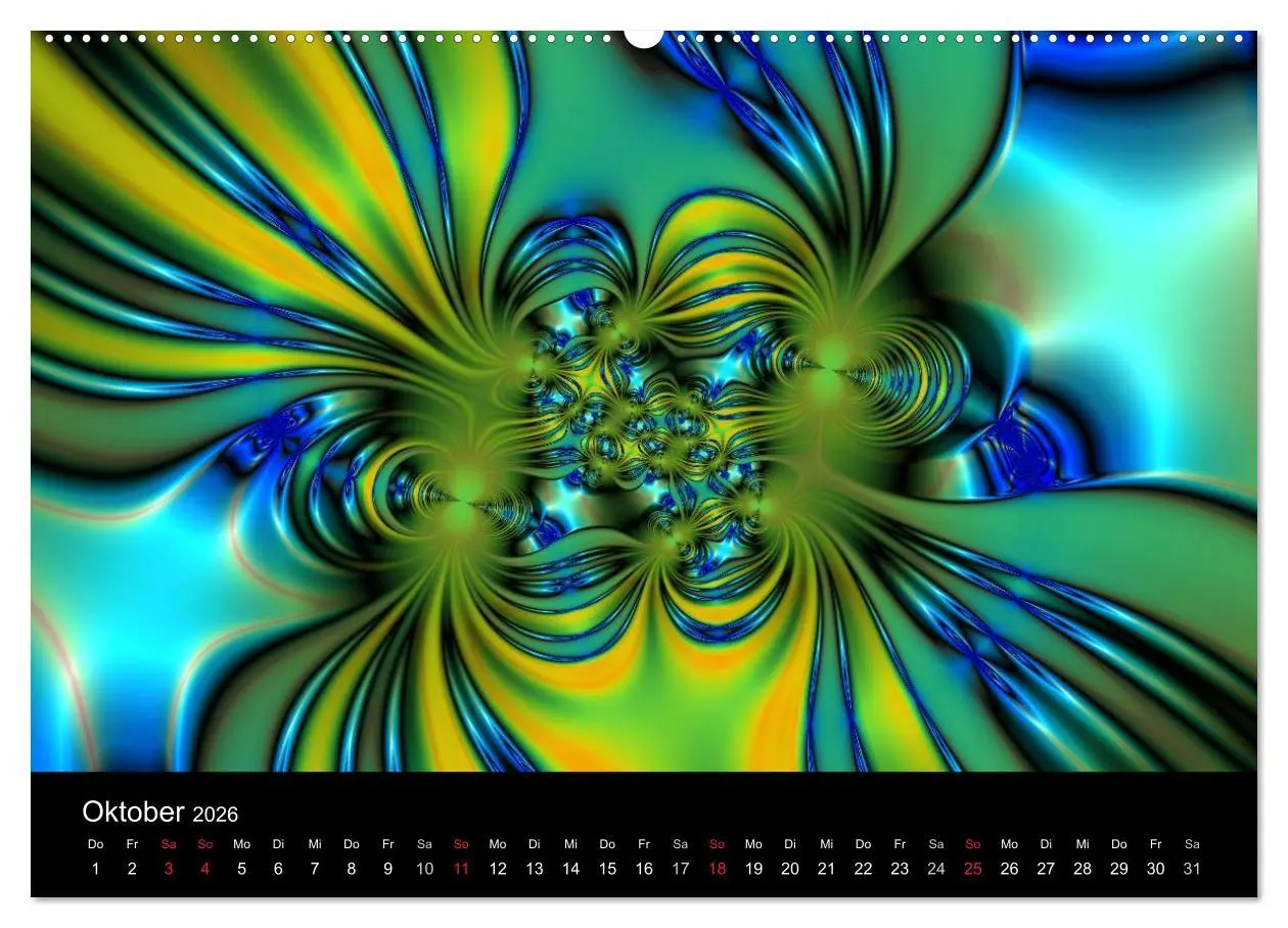 Bild: 9783516196306 | Fraktale Welten 2 (Wandkalender 2026 DIN A2 quer), CALVENDO...