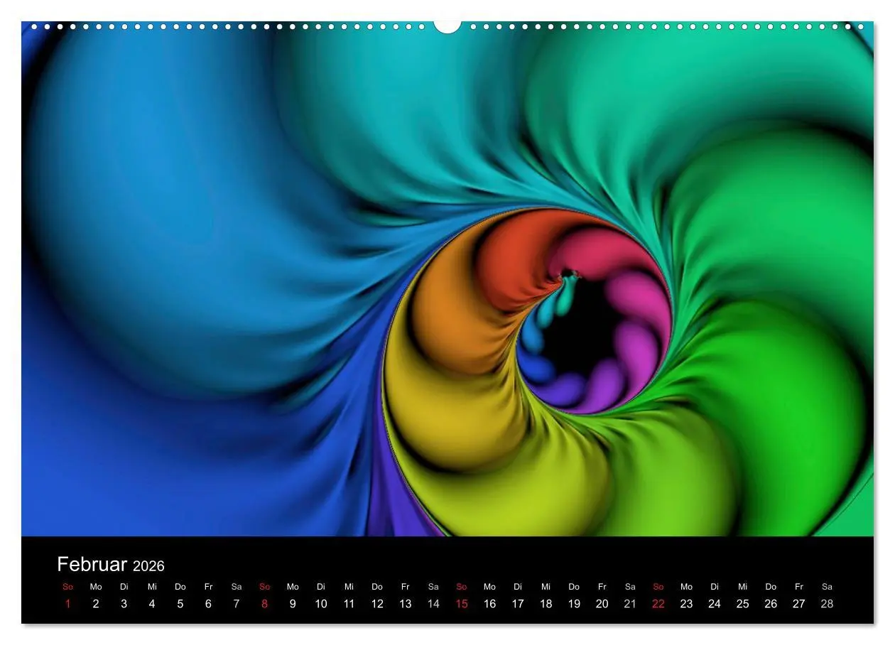 Bild: 9783516196306 | Fraktale Welten 2 (Wandkalender 2026 DIN A2 quer), CALVENDO...