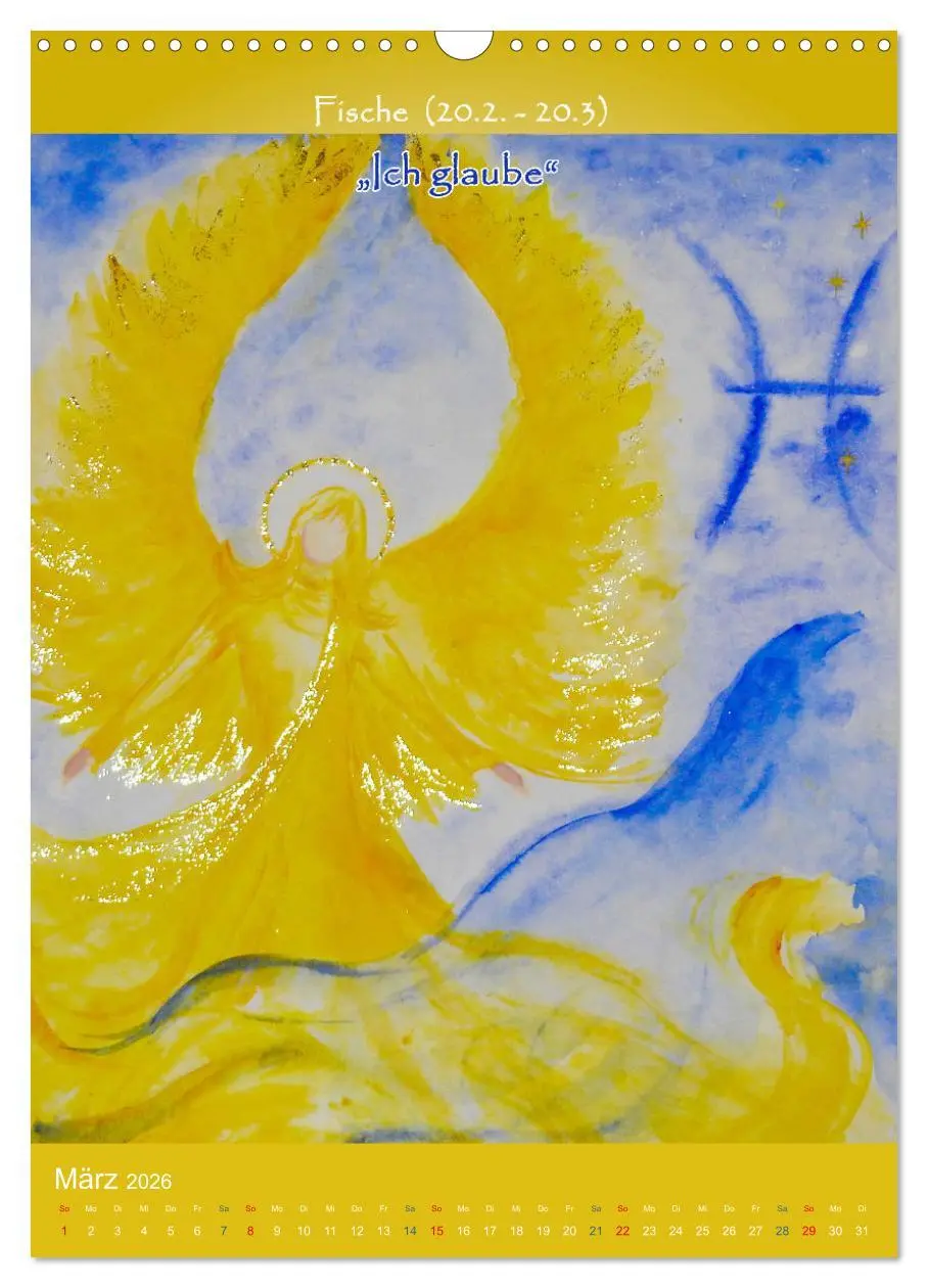 Bild: 9783516266306 | Dein Sternzeichen als Engel (Wandkalender 2026 DIN A3 hoch),...