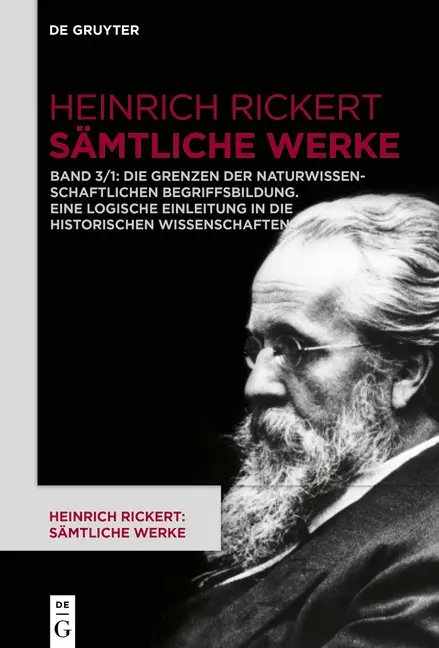 Cover: 9783110566406 | Die Grenzen der naturwissenschaftlichen Begriffsbildung. Eine...