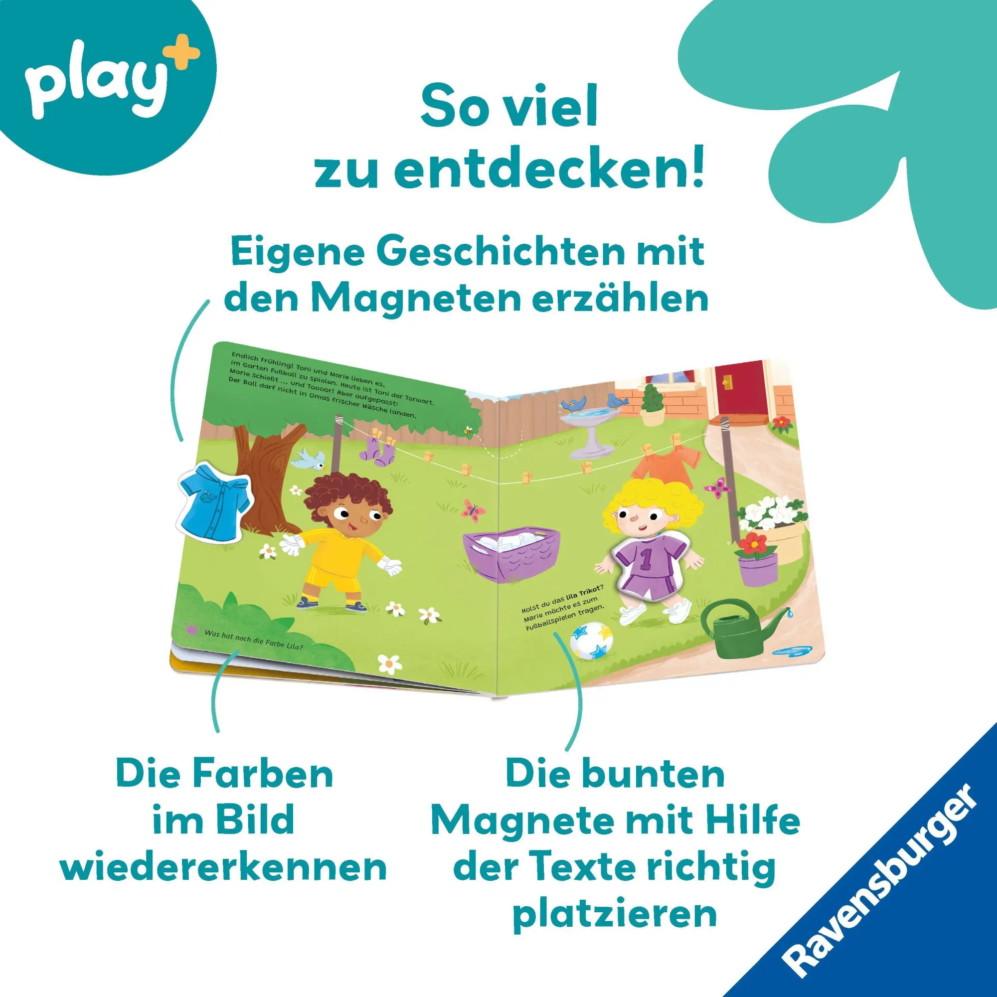 Bild: 9783473456406 | Play+ Mein Spiel mit-Magnetbuch Komm, wir lernen die Farben - ab 18...