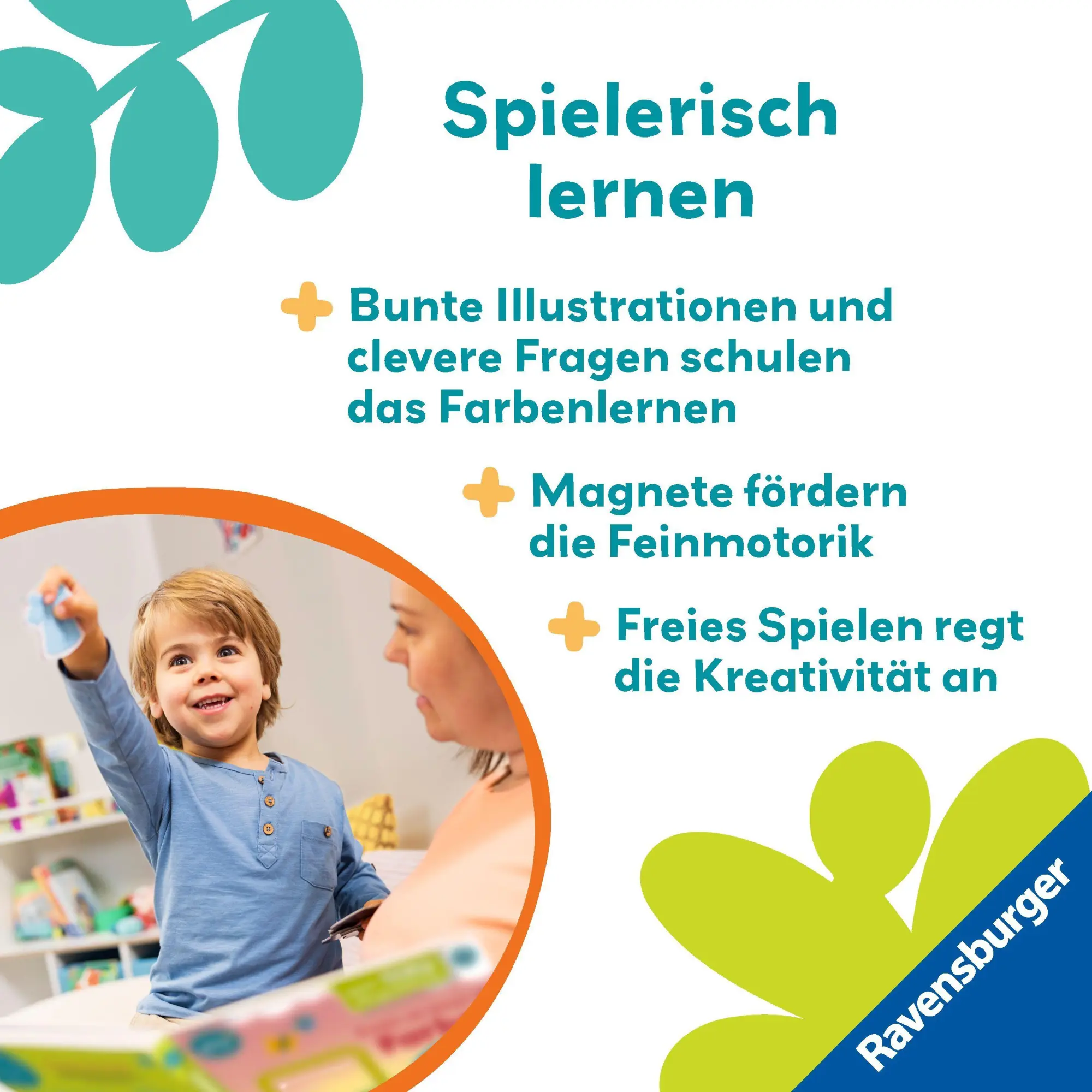 Bild: 9783473456406 | Play+ Mein Spiel mit-Magnetbuch Komm, wir lernen die Farben - ab 18...