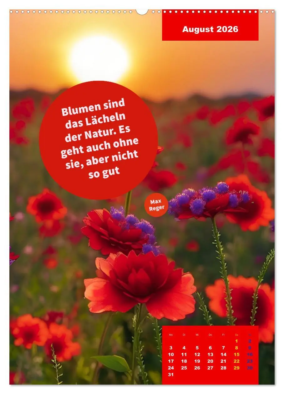 Bild: 9783516326406 | Verrückt nach BLUMEN Artwork - Farben - Zitate (Wandkalender 2026...