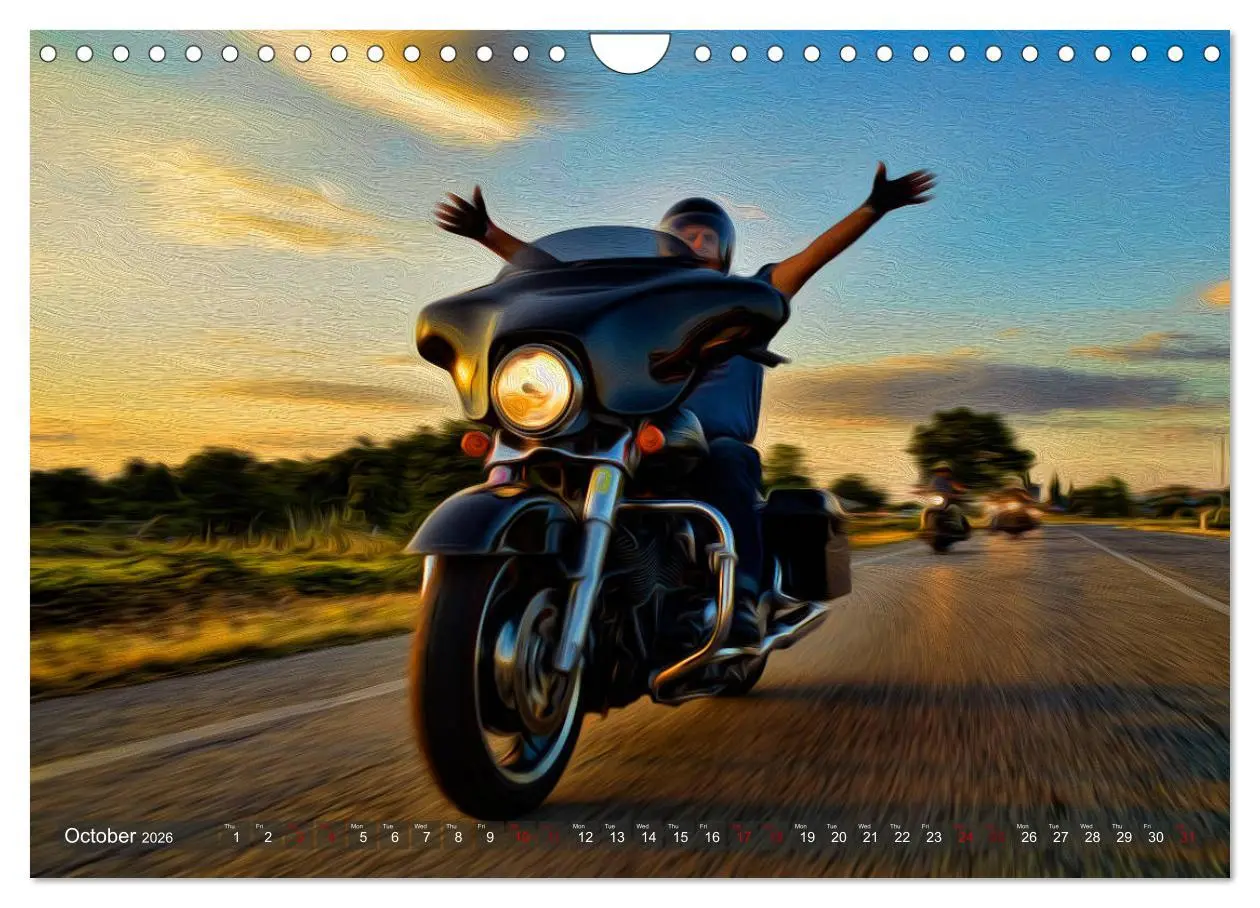 Bild: 9783516566406 | Images of Harley Davidson (Wall Calendar 2026 DIN A4 landscape),...