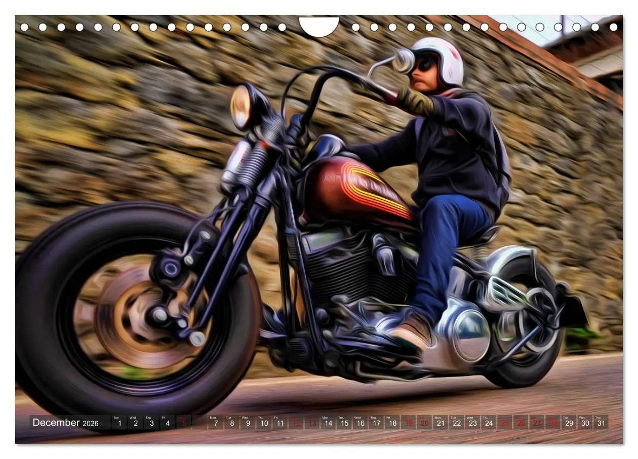 Bild: 9783516566406 | Images of Harley Davidson (Wall Calendar 2026 DIN A4 landscape),...