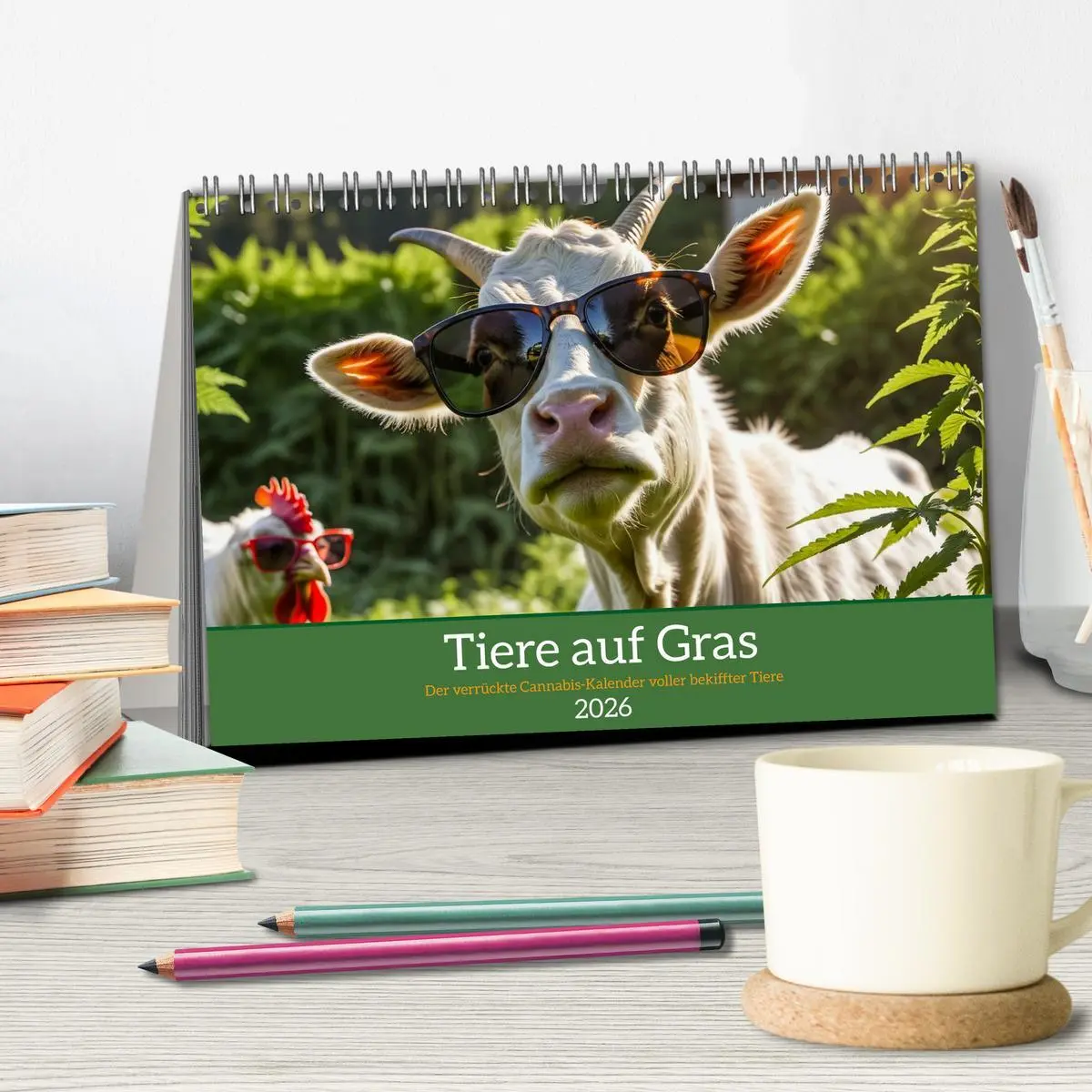 Bild: 9783516636406 | Tiere auf Gras - Der verrückte Cannabis-Kalender voller bekiffter...